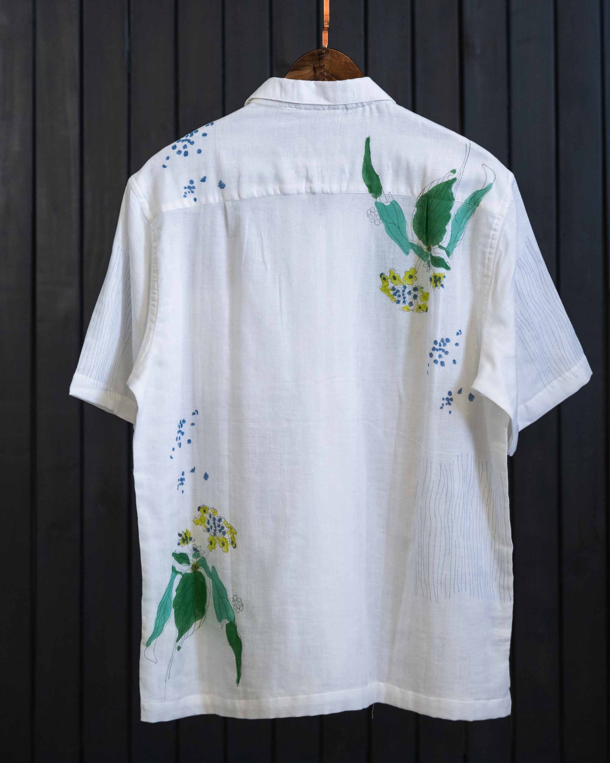 Lantana Shirt - Double Gauze Cotton, Camp Collar, Short Sleeves