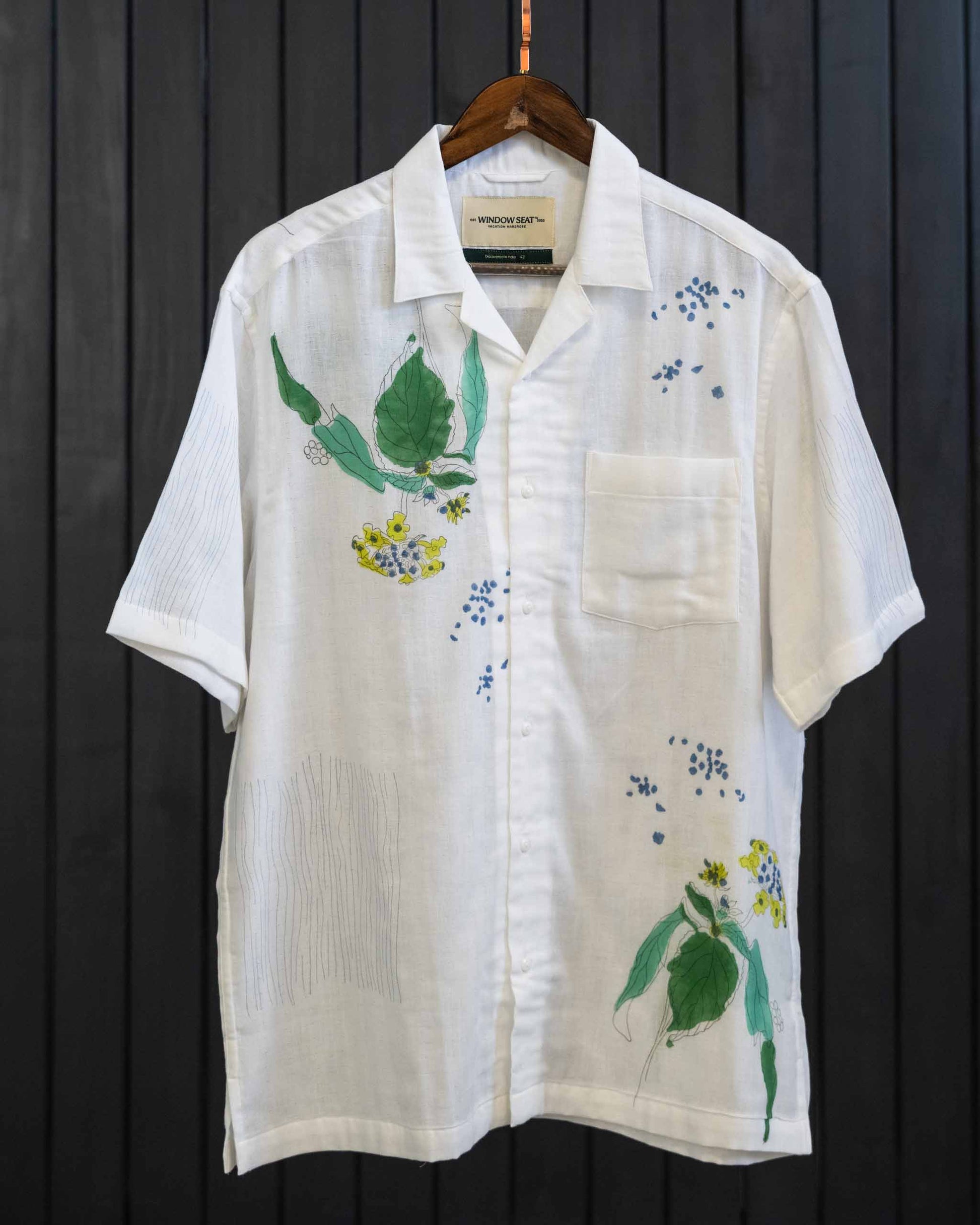 Lantana Shirt - Double Gauze Cotton, Camp Collar, Short Sleeves