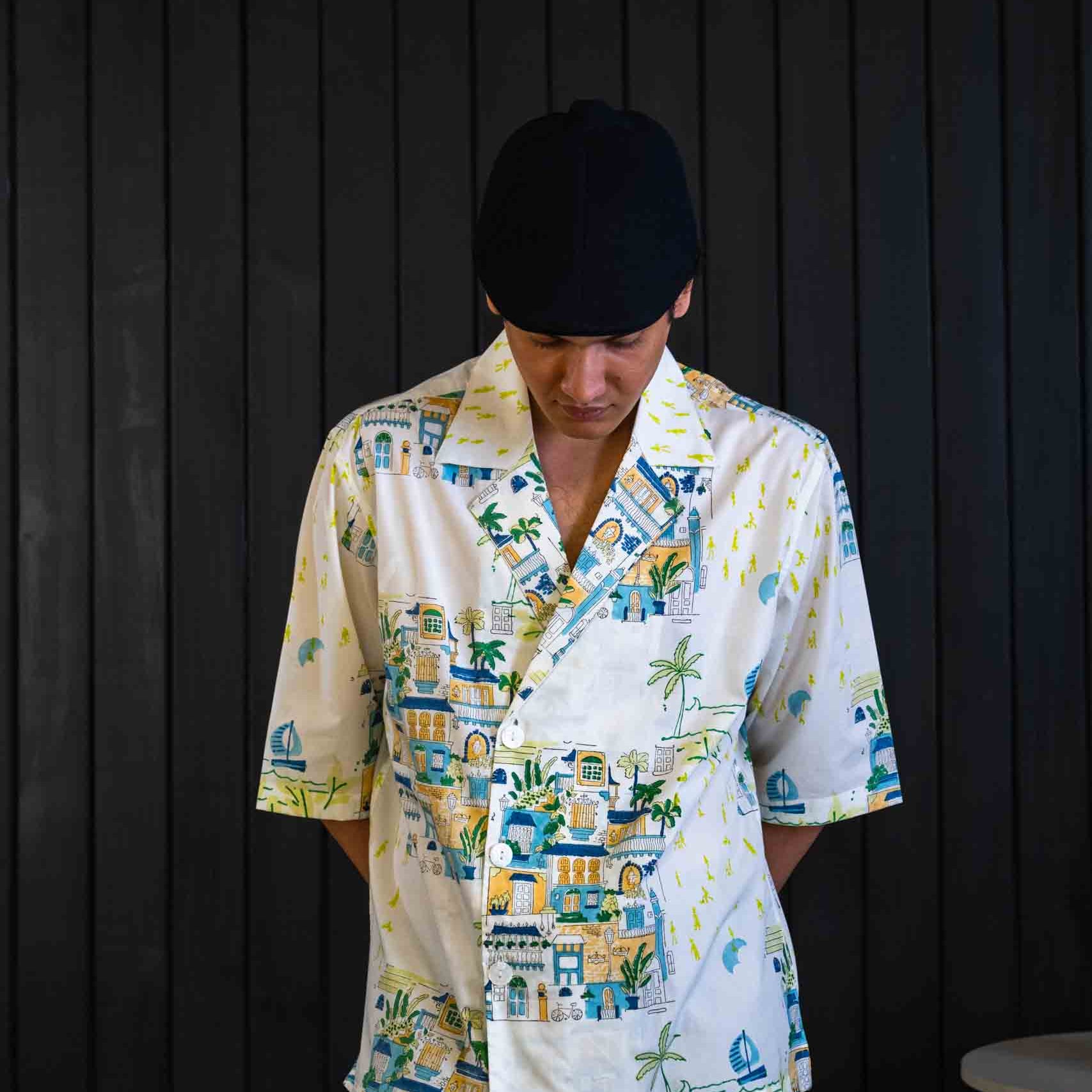 Palm Jumeirah Blazer Shirt - Cotton-Tencel Blend | Short Sleeves