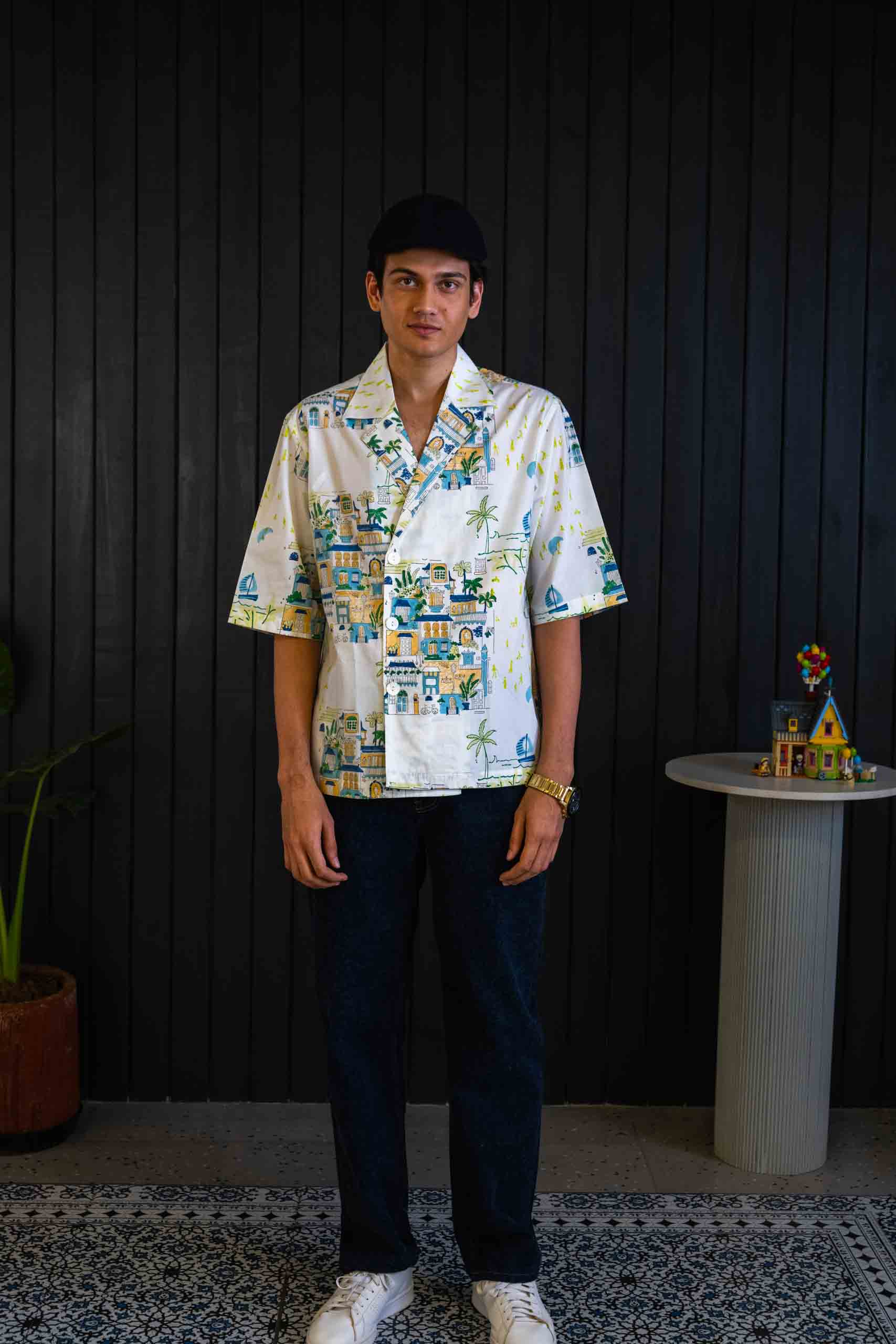 Palm Jumeirah Blazer Shirt - Cotton-Tencel Blend | Short Sleeves