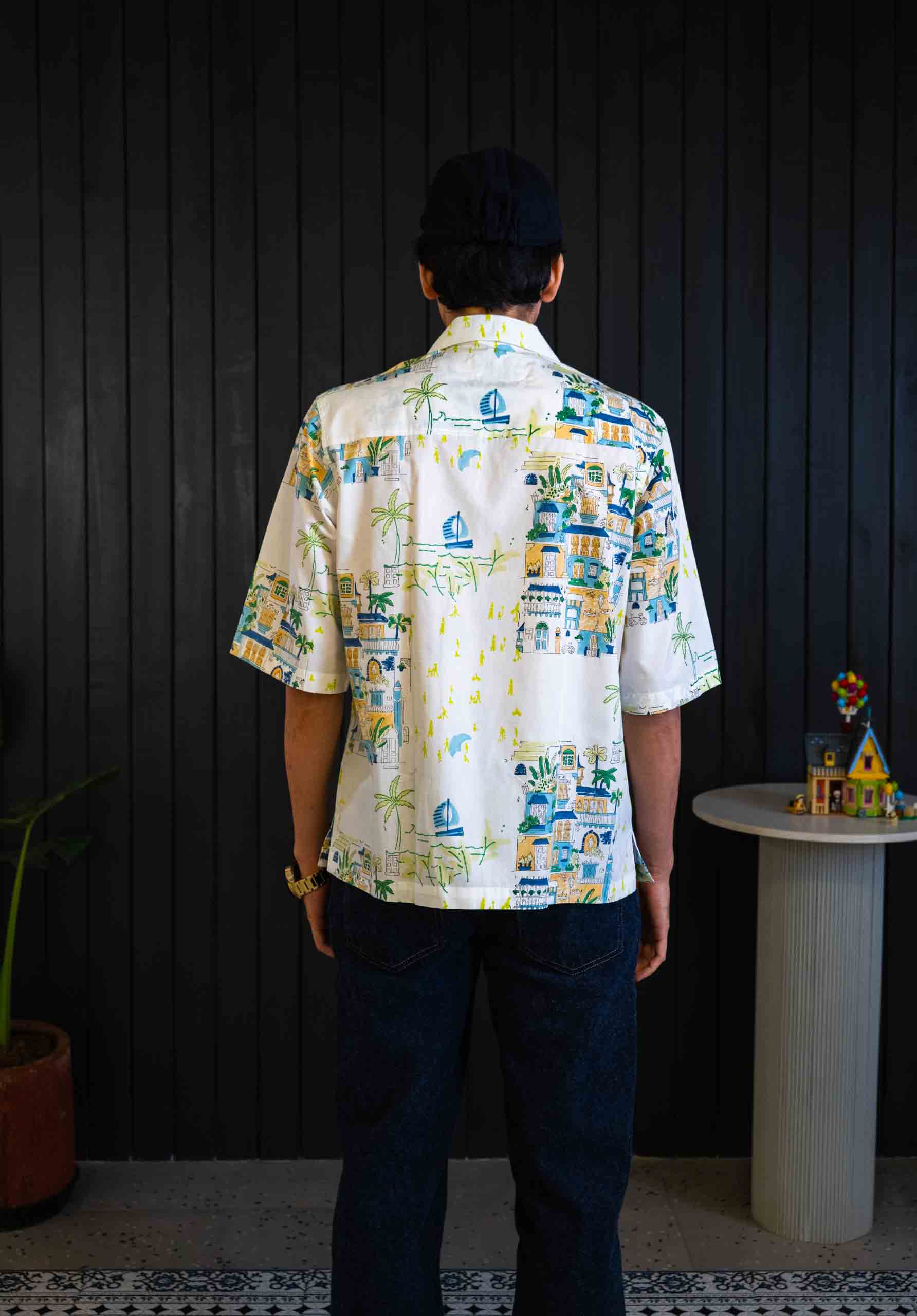 Palm Jumeirah Blazer Shirt - Cotton-Tencel Blend | Short Sleeves