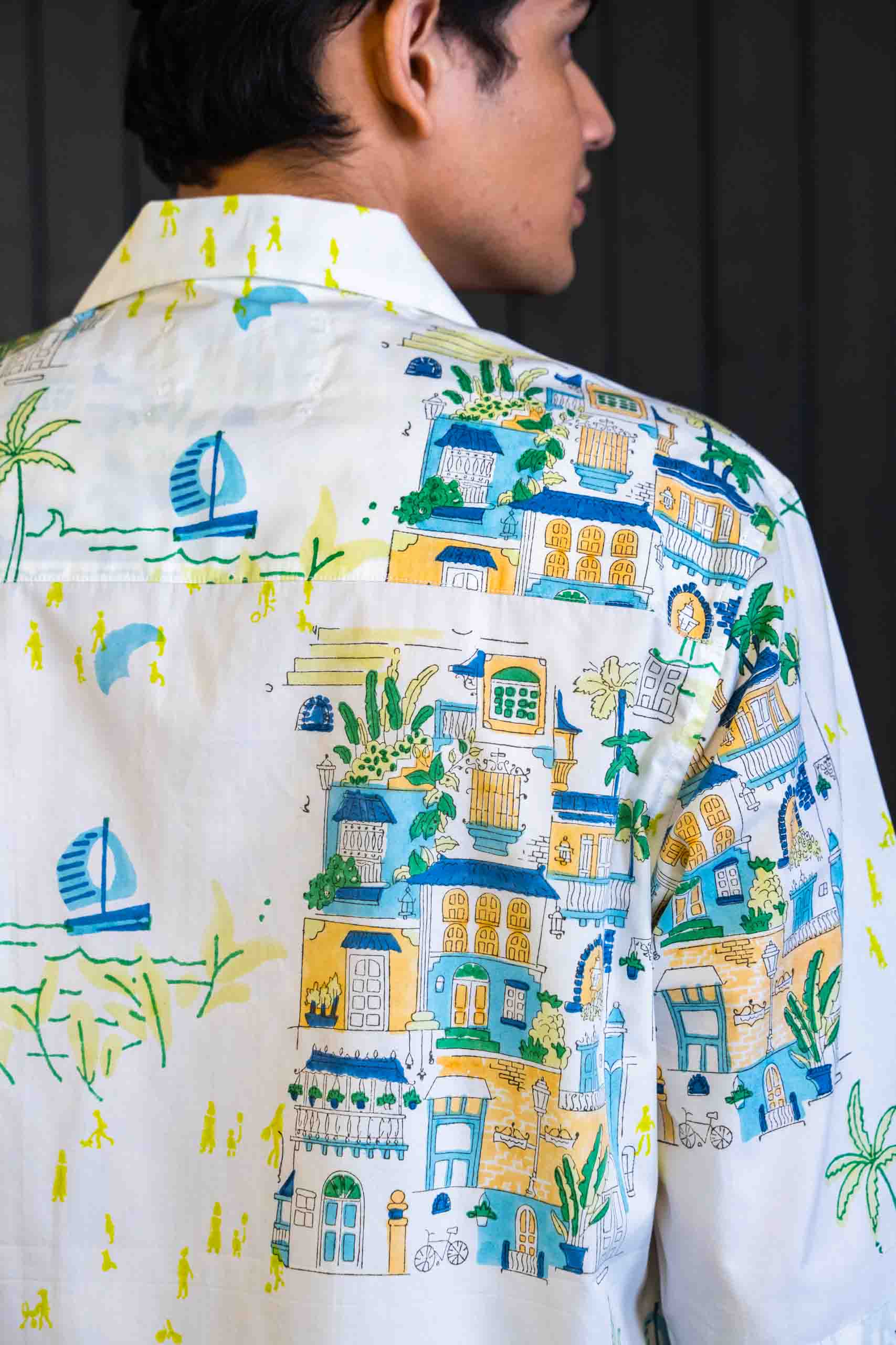 Palm Jumeirah Blazer Shirt - Cotton-Tencel Blend | Short Sleeves