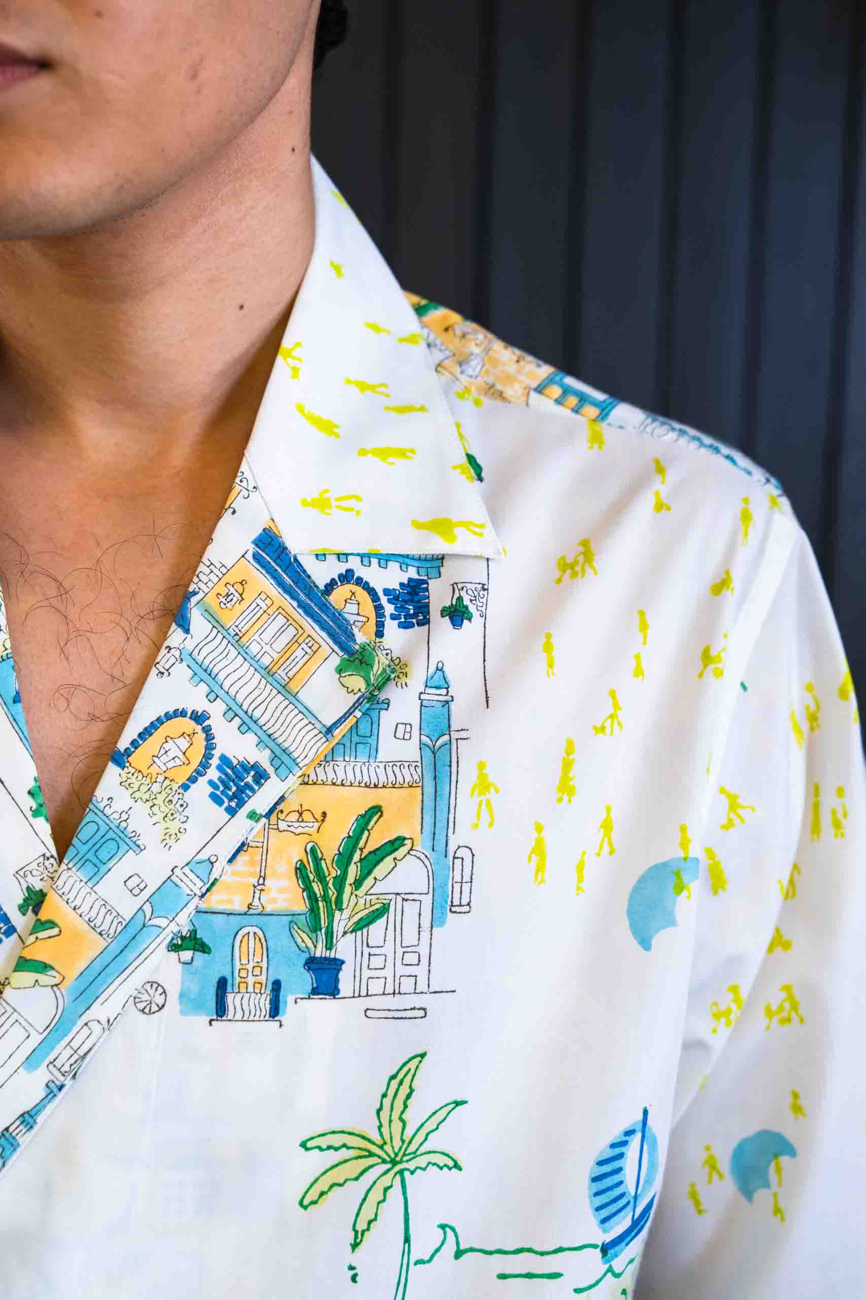 Palm Jumeirah Blazer Shirt - Cotton-Tencel Blend | Short Sleeves