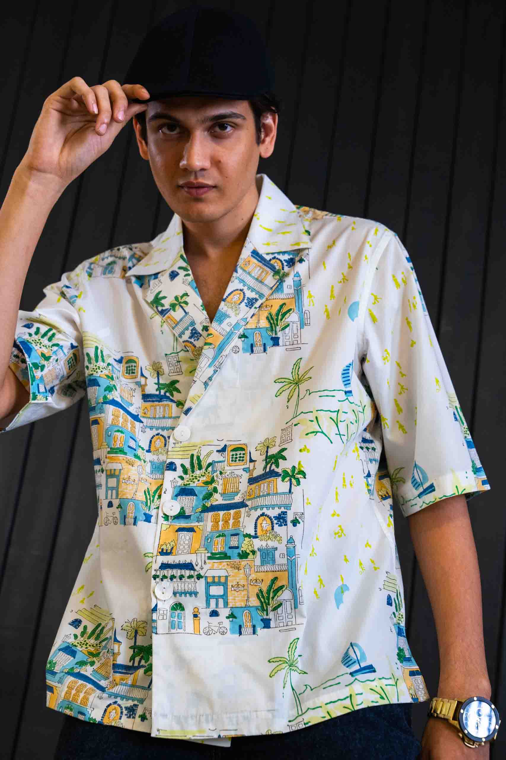 Palm Jumeirah Blazer Shirt - Cotton-Tencel Blend | Short Sleeves