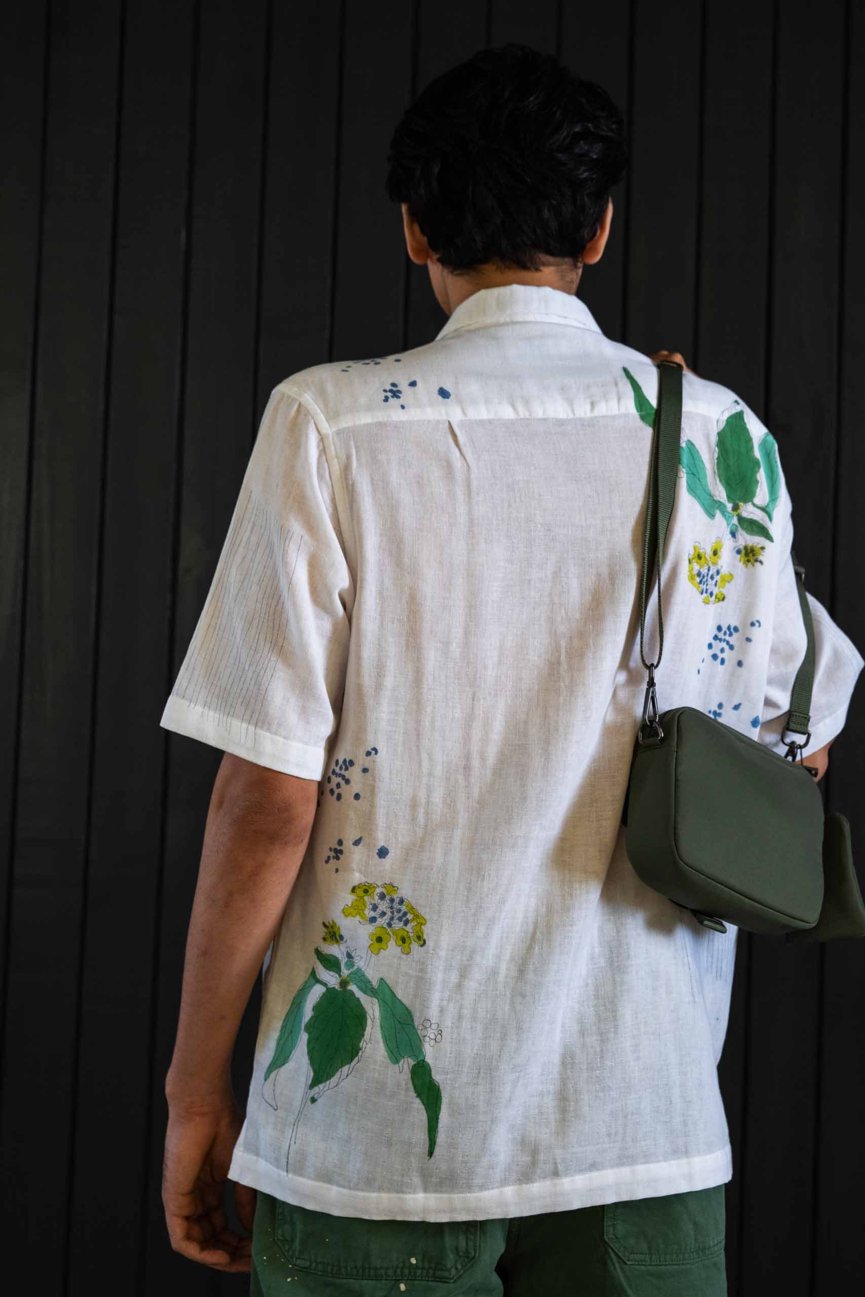 Lantana Shirt - Double Gauze Cotton, Camp Collar, Short Sleeves