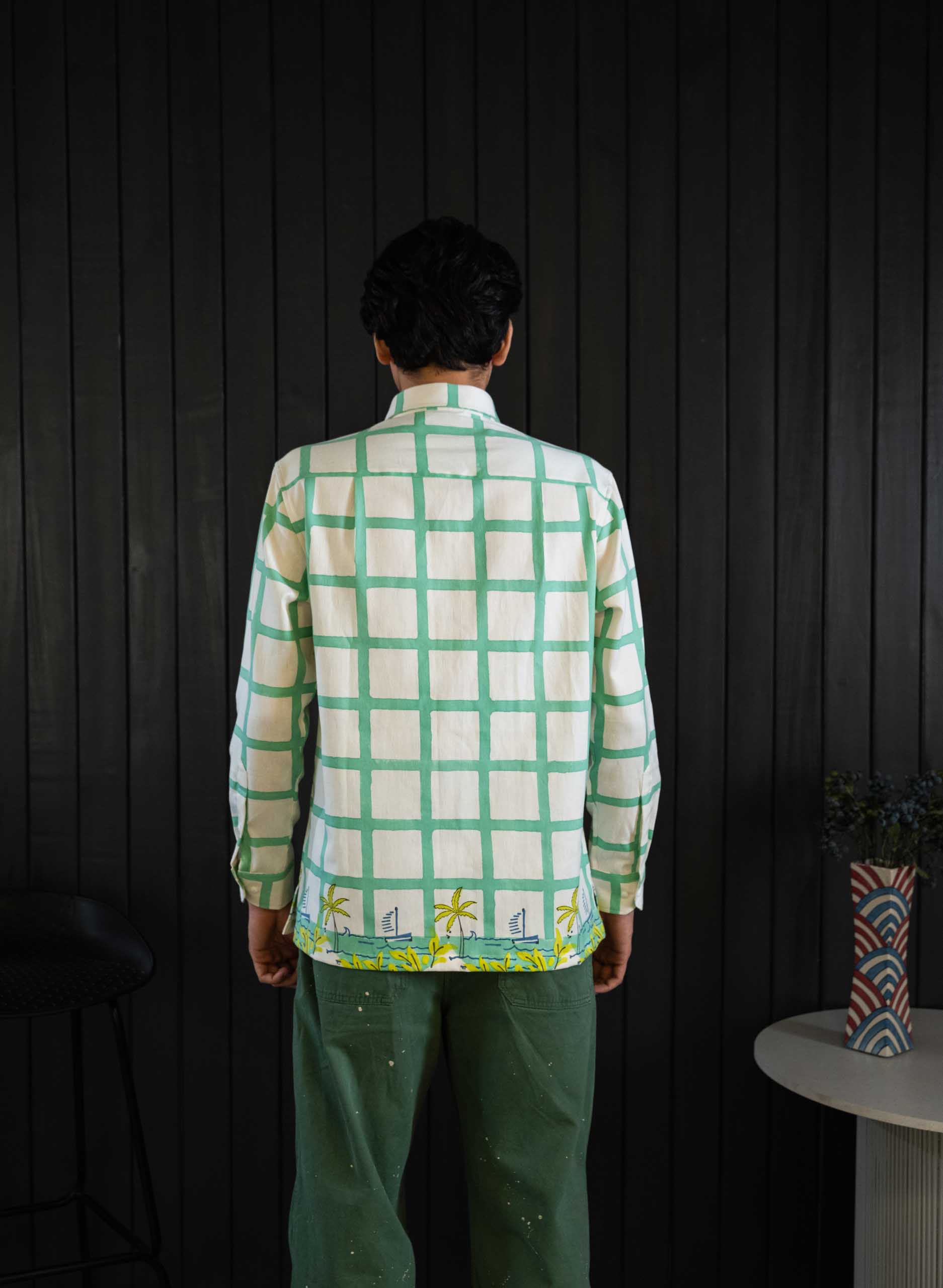 Coastline Shacket - Herringbone | Classic Collar | Long Sleeves