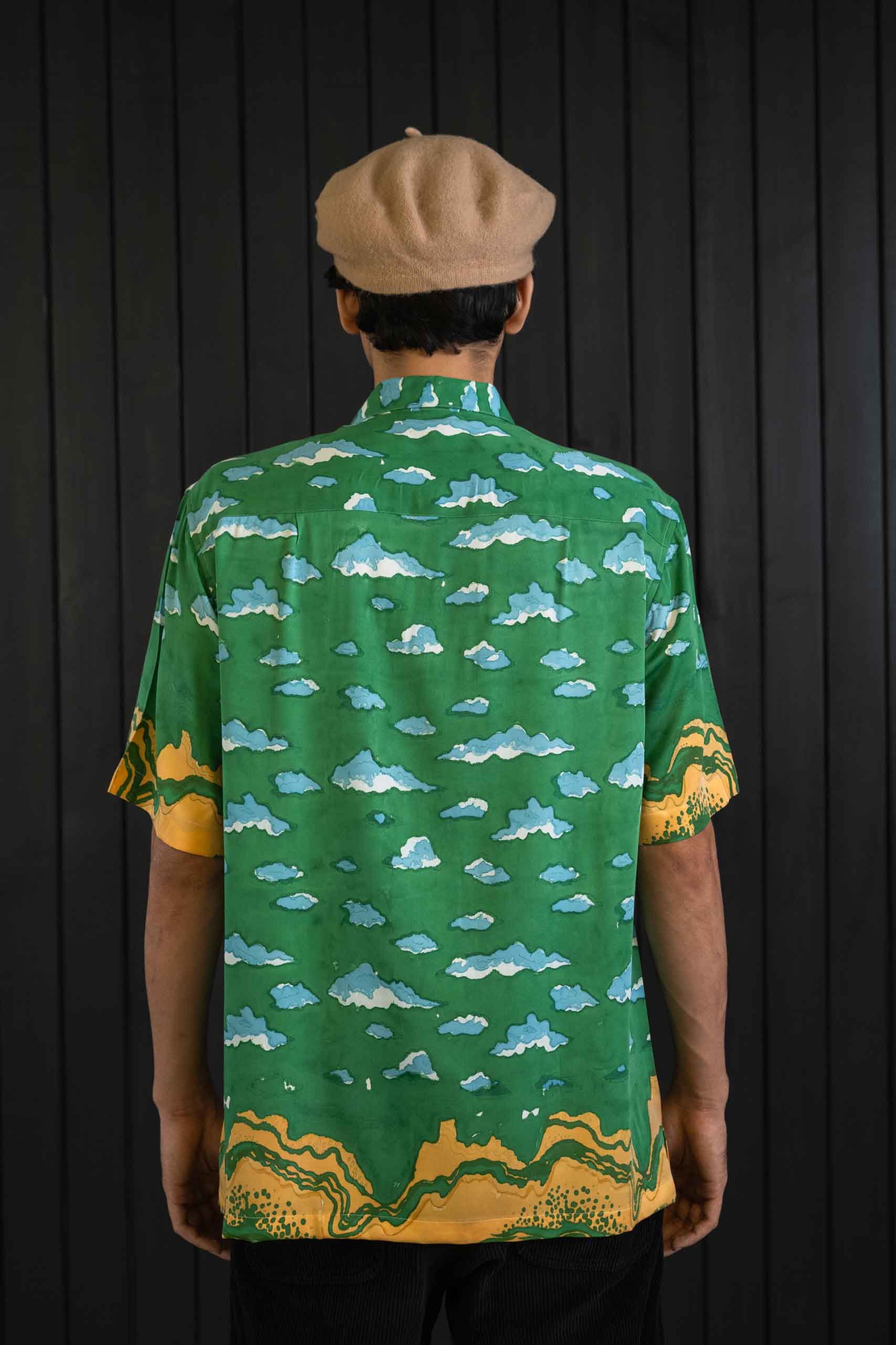 Tangerine Tide Shirt - Sateen Modal | Camp Collar | Short Sleeves