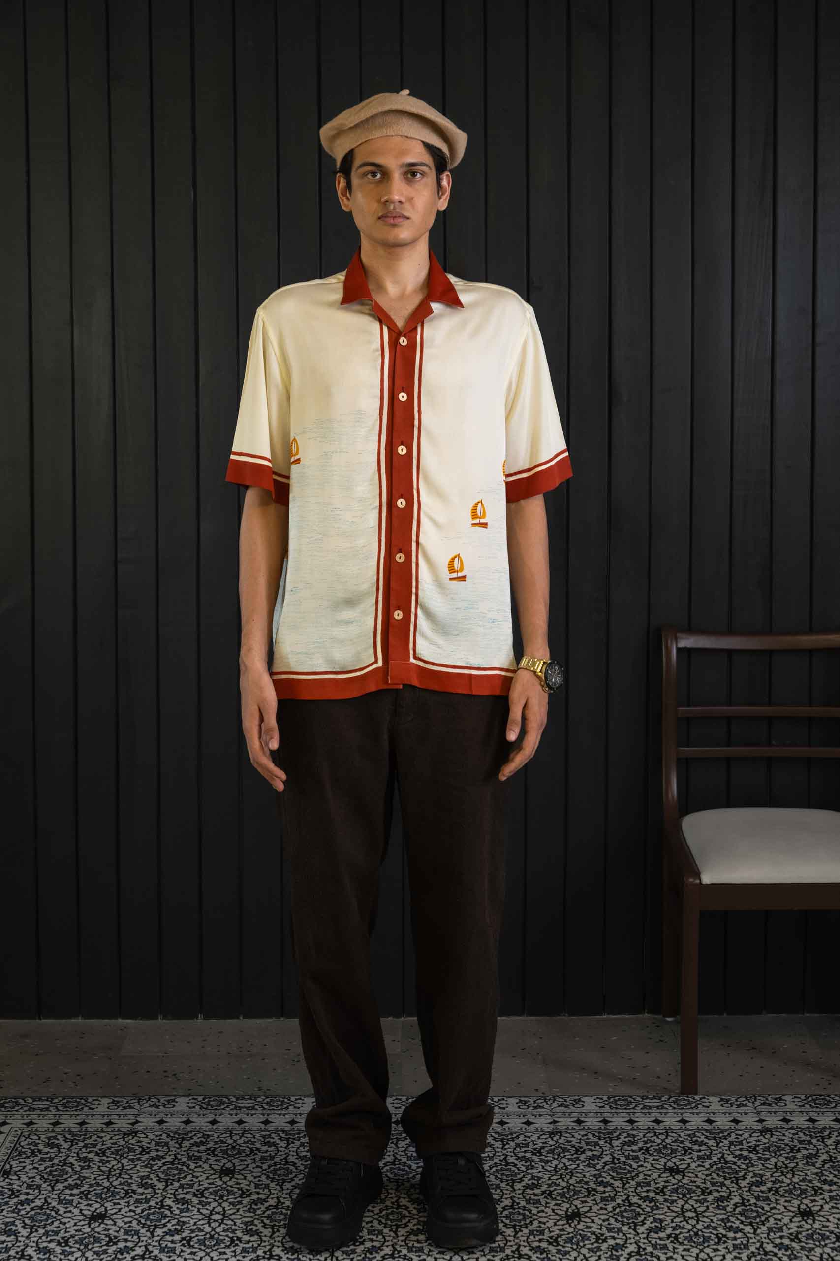 Sailor's Shirt - Sateen Modal | Camp Collar | Short Sleeves