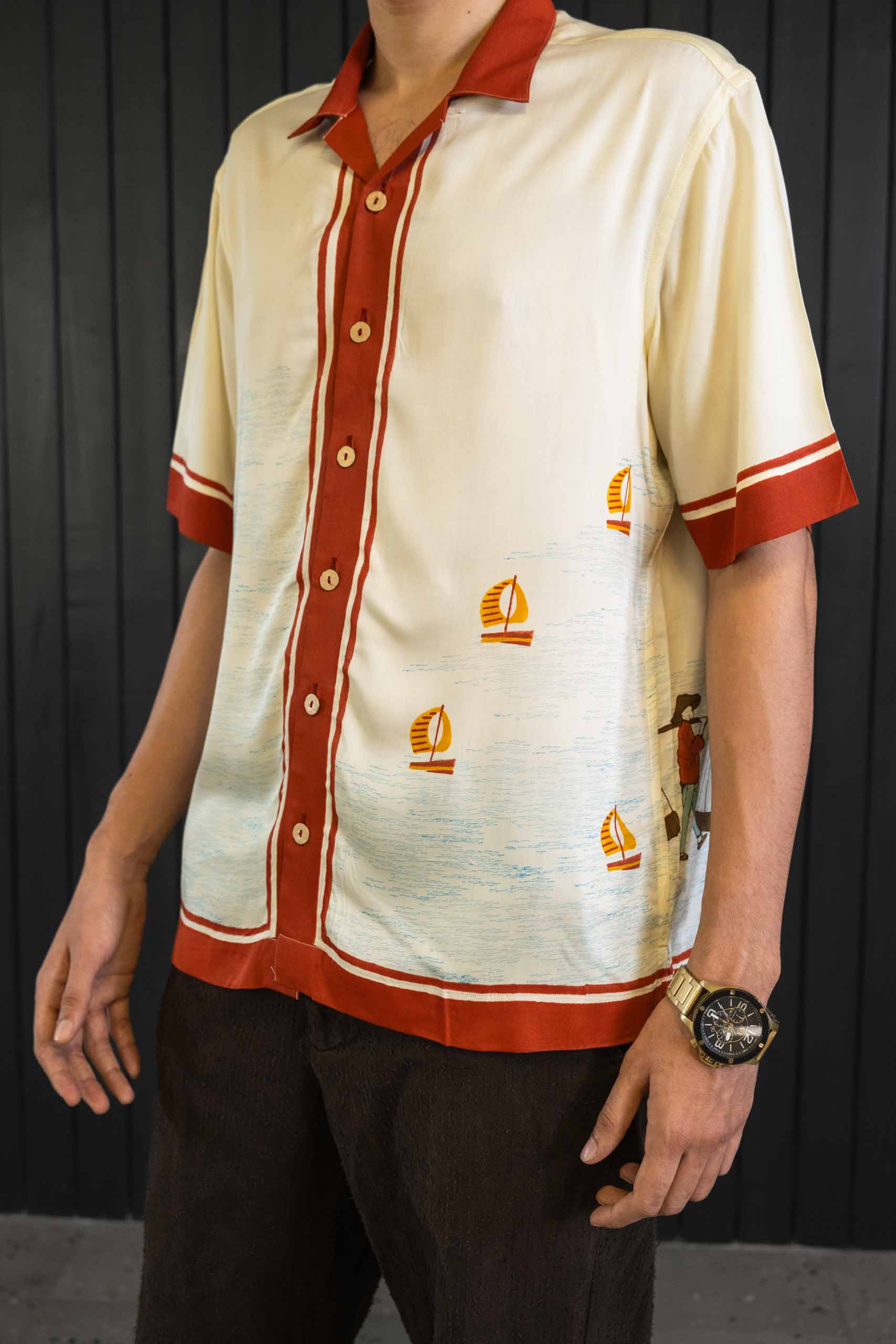 Sailor's Shirt - Sateen Modal | Camp Collar | Short Sleeves