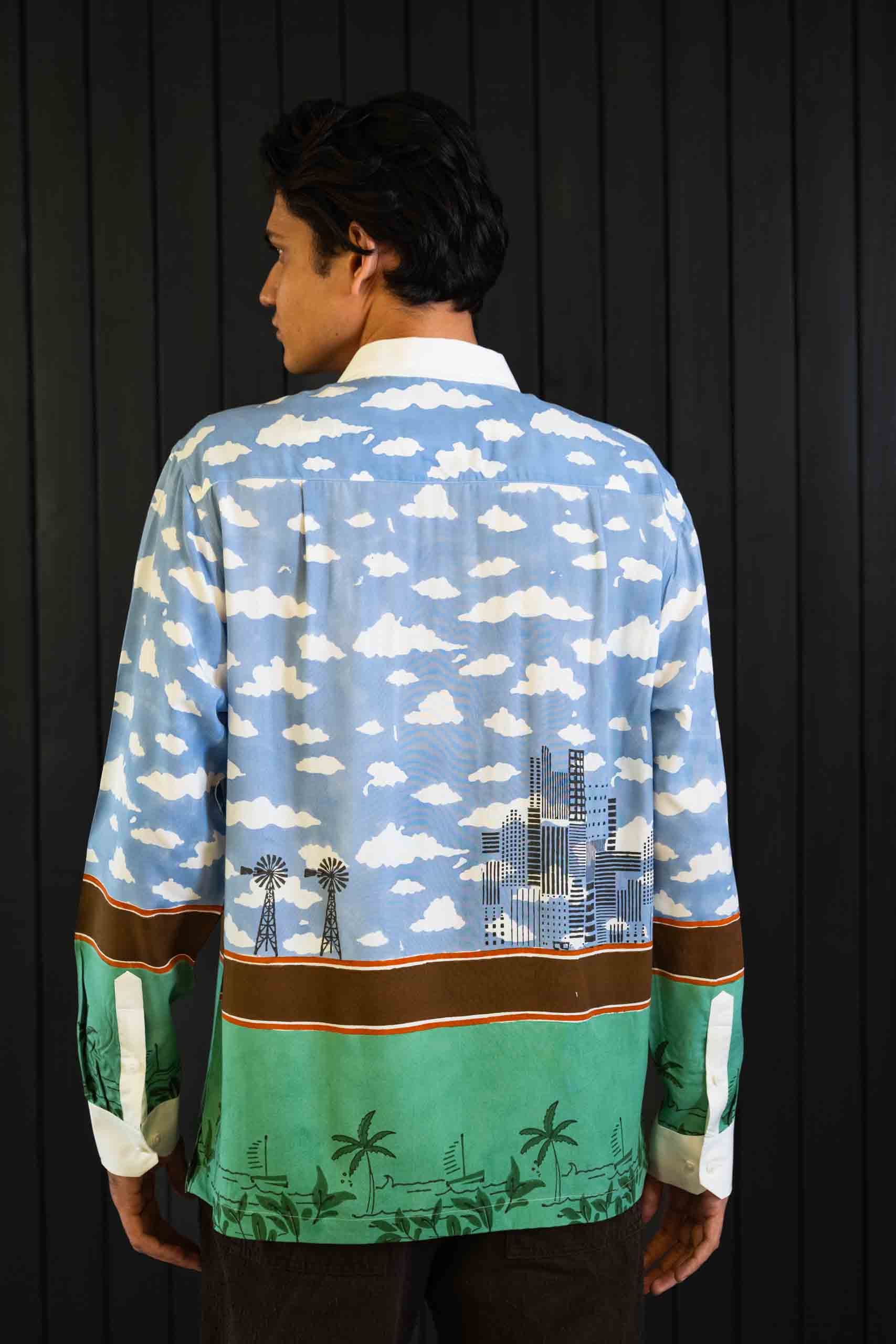 Skyline Shirt - Micro Modal | Half Placket | Camp Collar | Full Sleeves