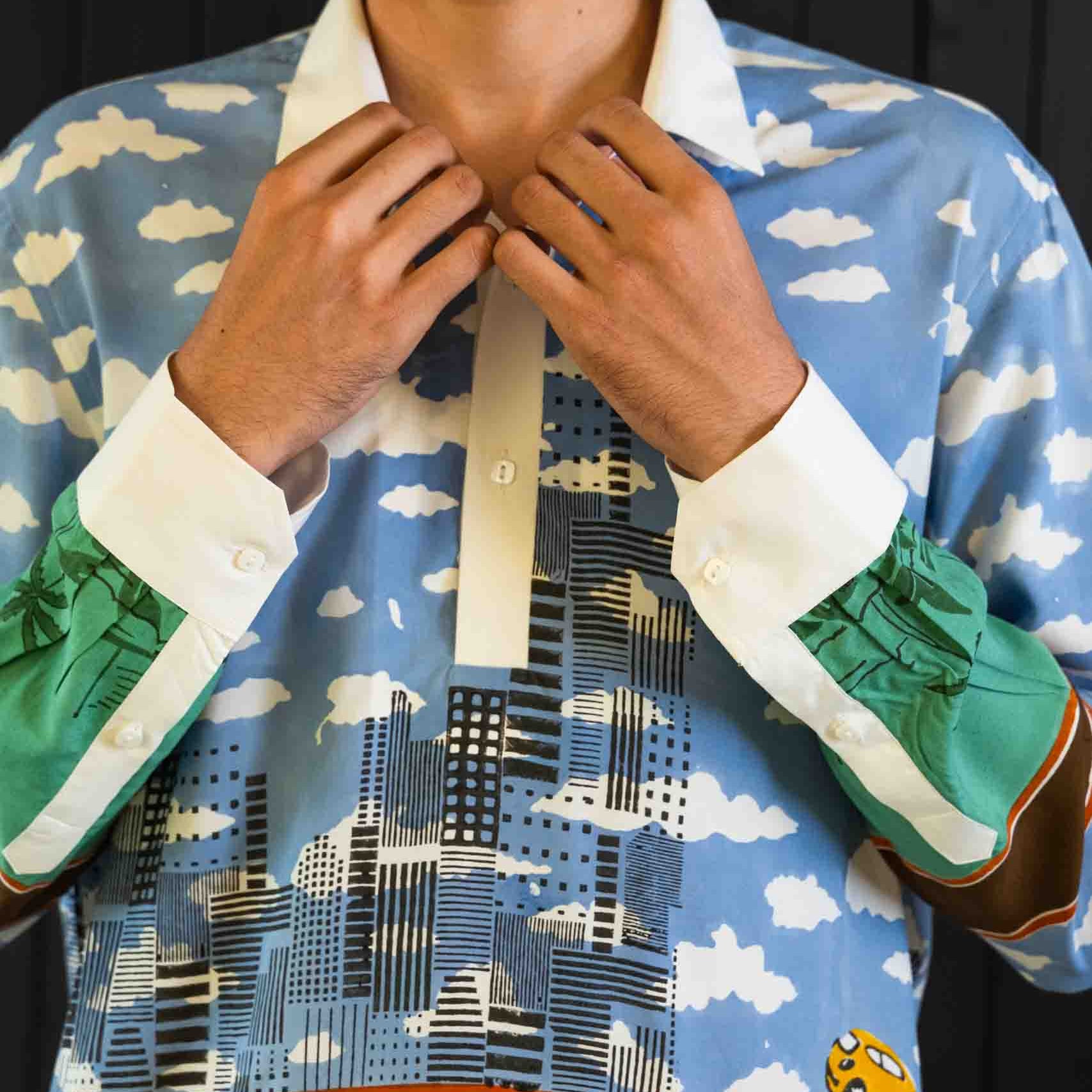 Skyline Shirt - Micro Modal | Half Placket | Camp Collar | Full Sleeves