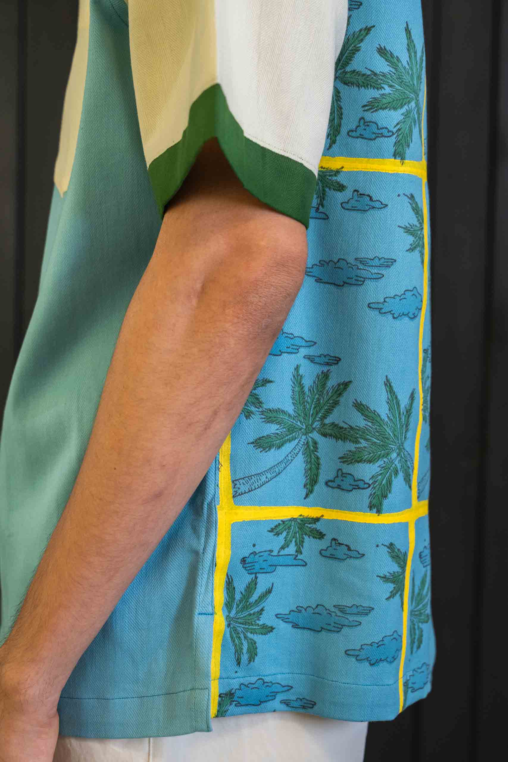 Positano Shirt - Herringbone | Camp Collar | Short Sleeves