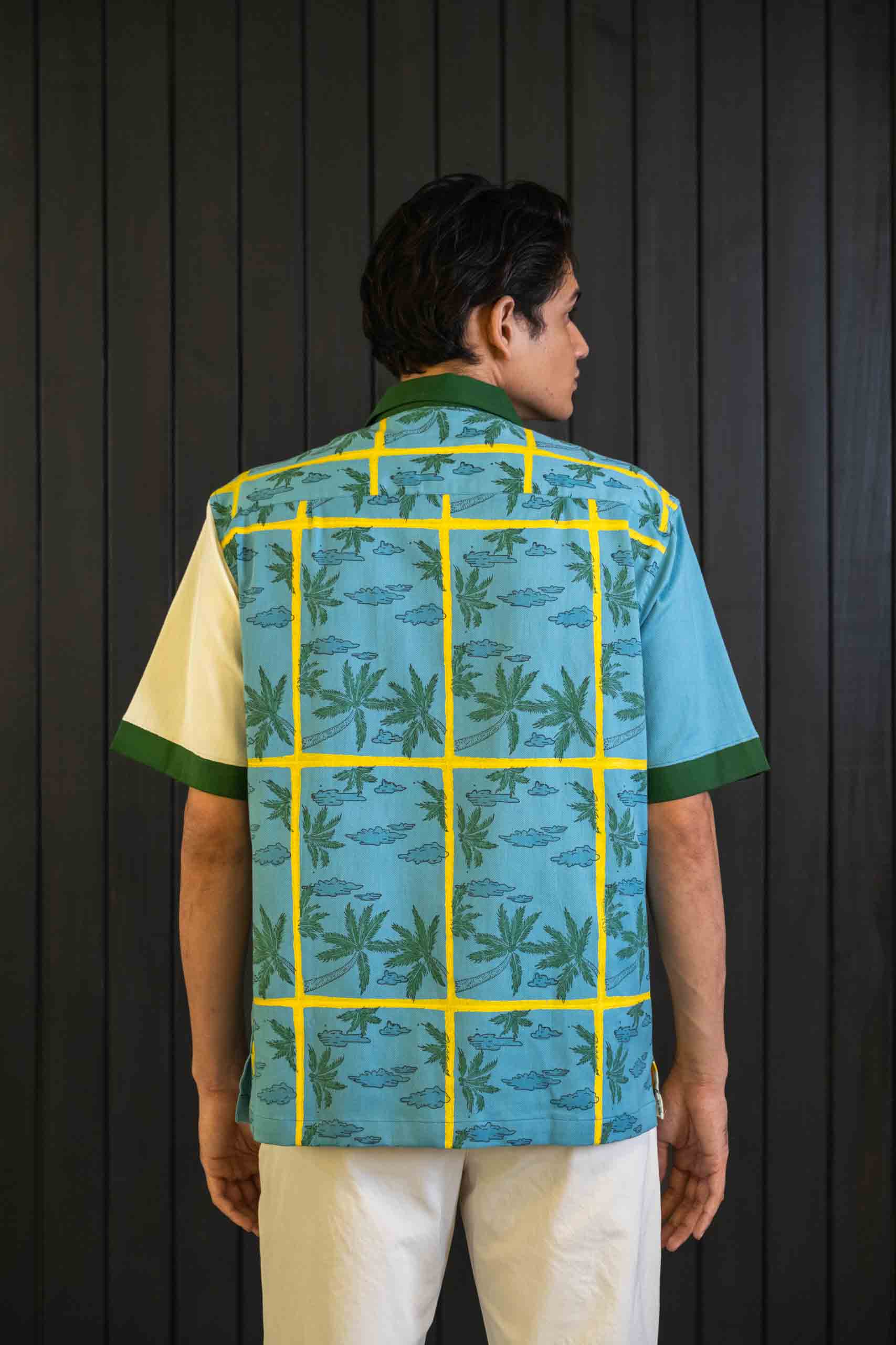 Positano Shirt - Herringbone | Camp Collar | Short Sleeves