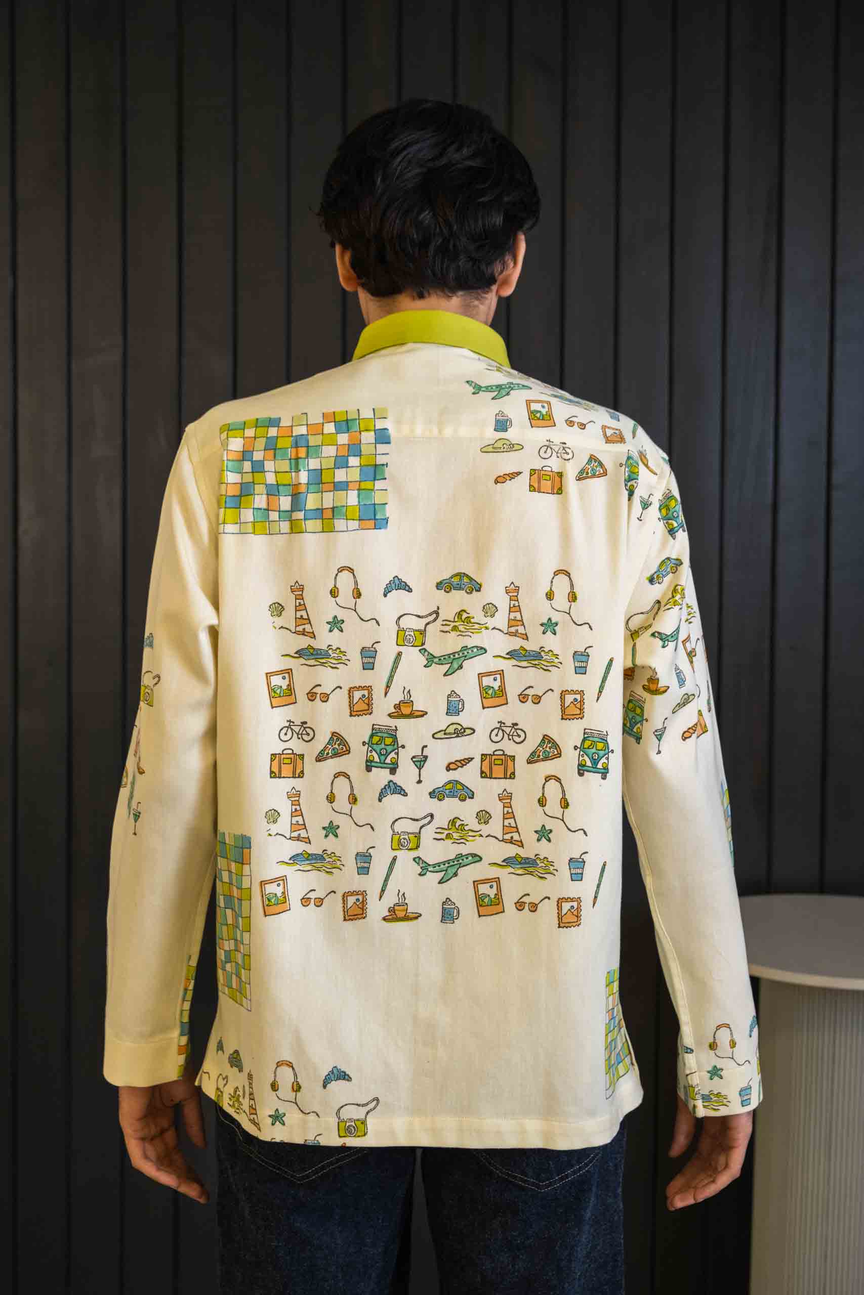 Pincode Shacket - Herringbone | Classic Collar | Long Sleeves