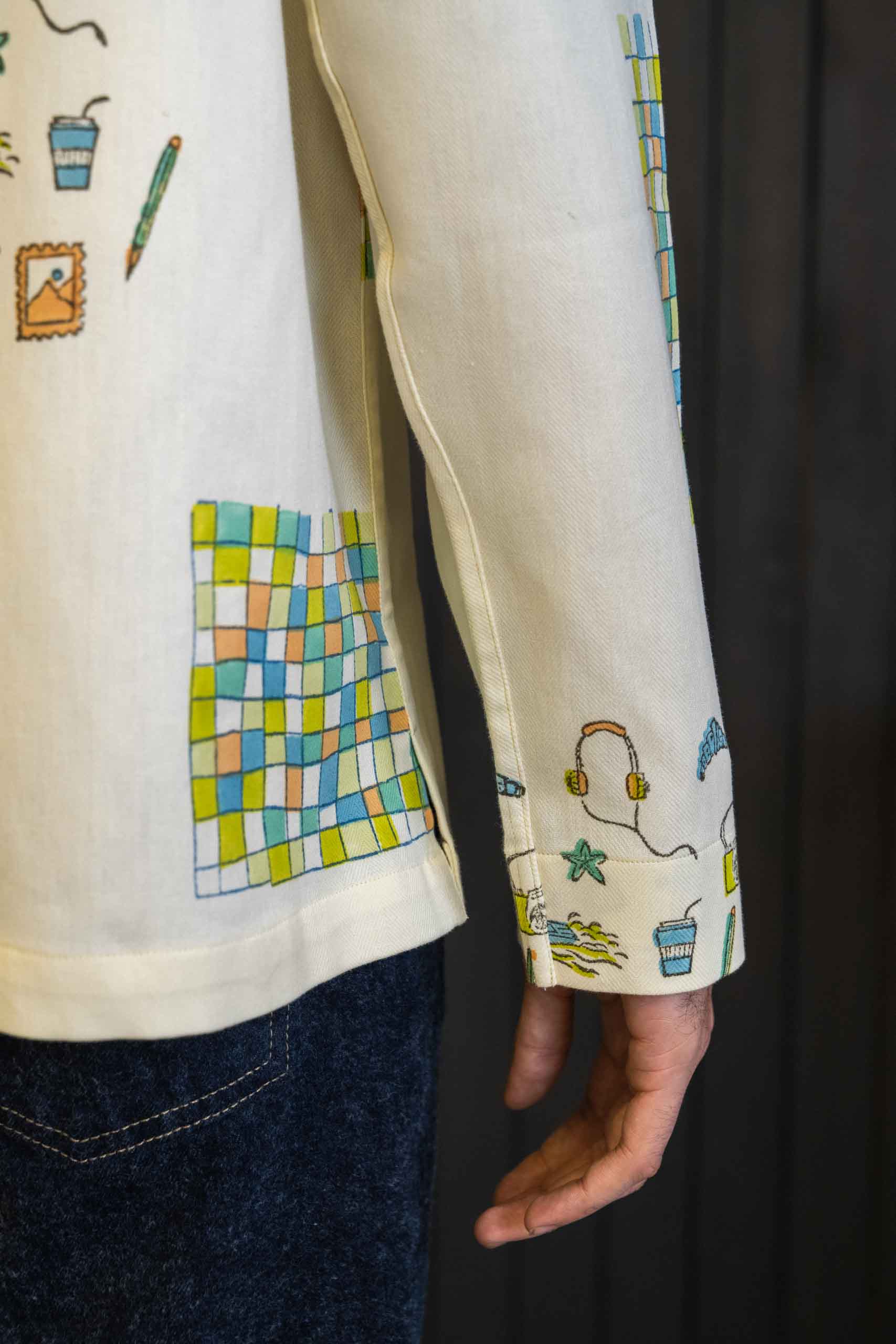 Pincode Shacket - Herringbone | Classic Collar | Long Sleeves