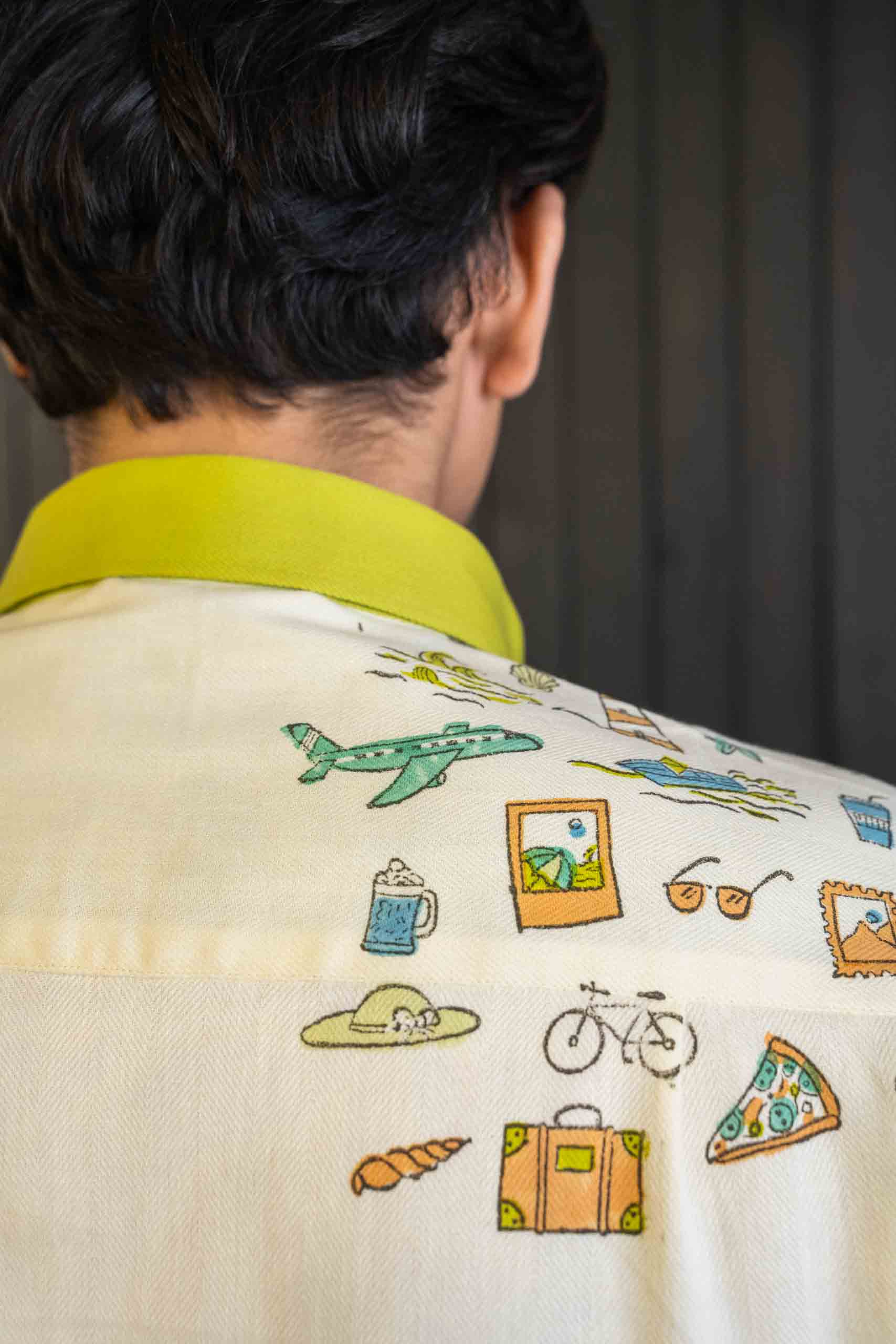 Pincode Shacket - Herringbone | Classic Collar | Long Sleeves