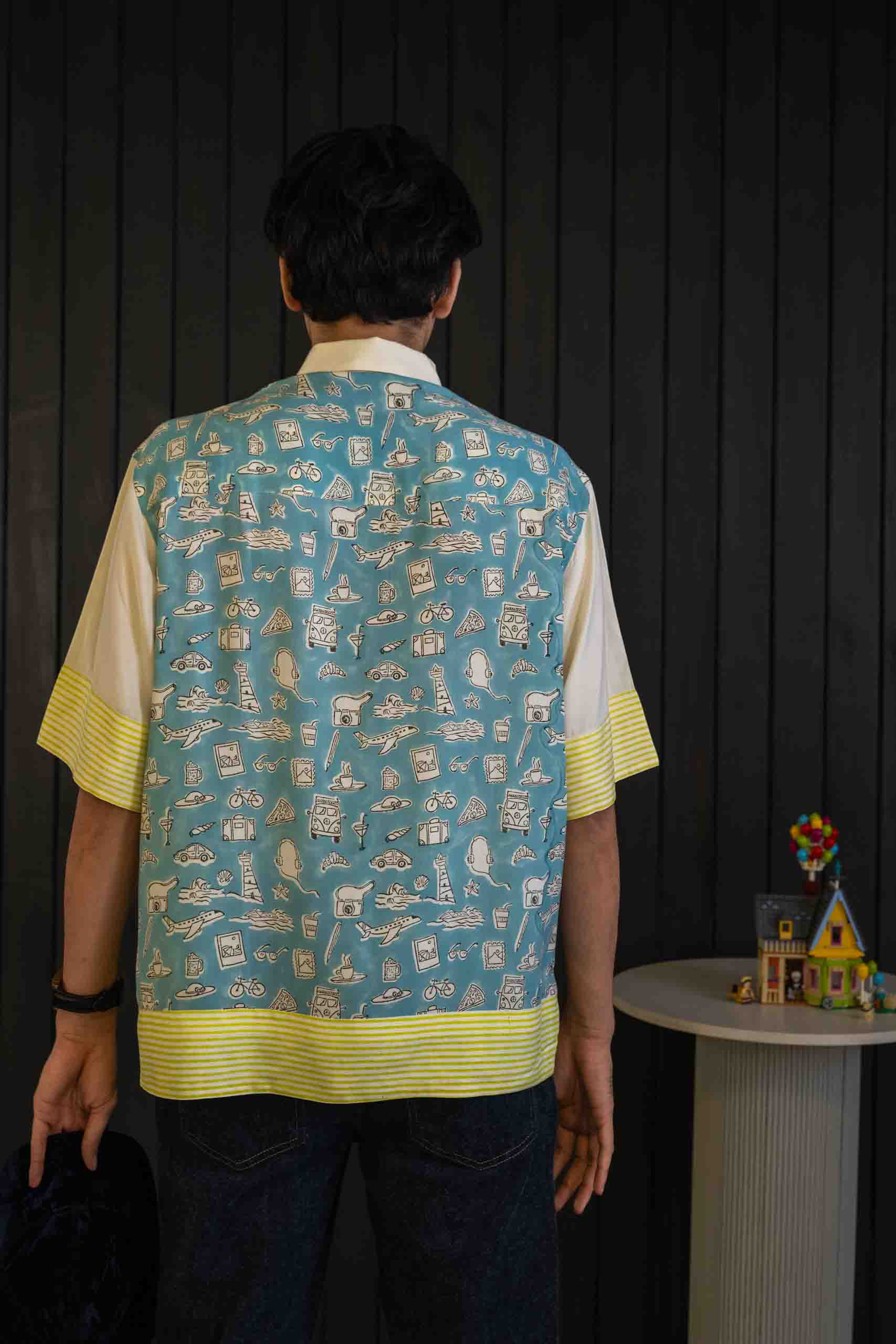 Souvenir Stripe Shirt - Micro Modal | Spread Collar | Short Sleeves