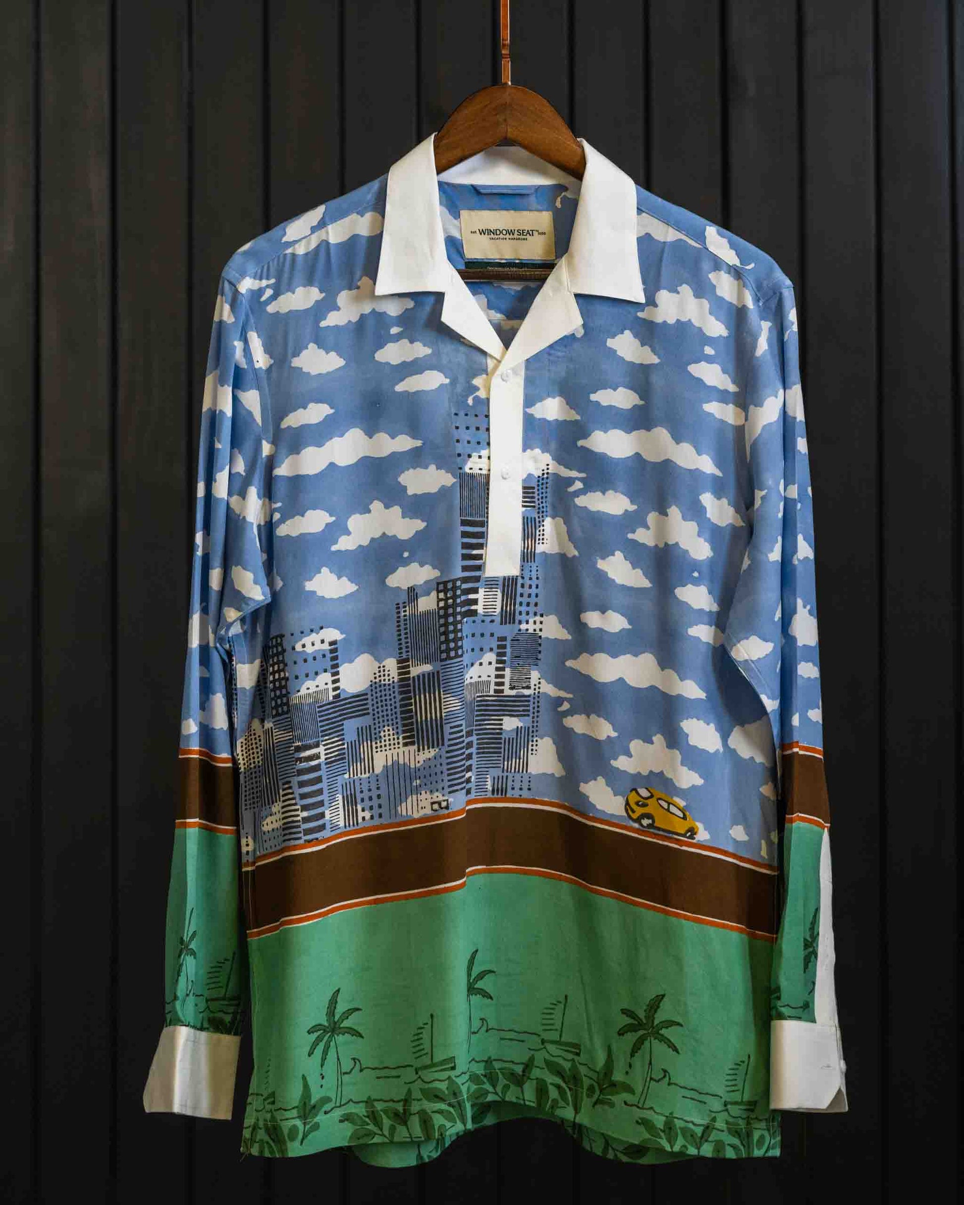 Skyline Shirt - Micro Modal | Half Placket | Camp Collar | Full Sleeves