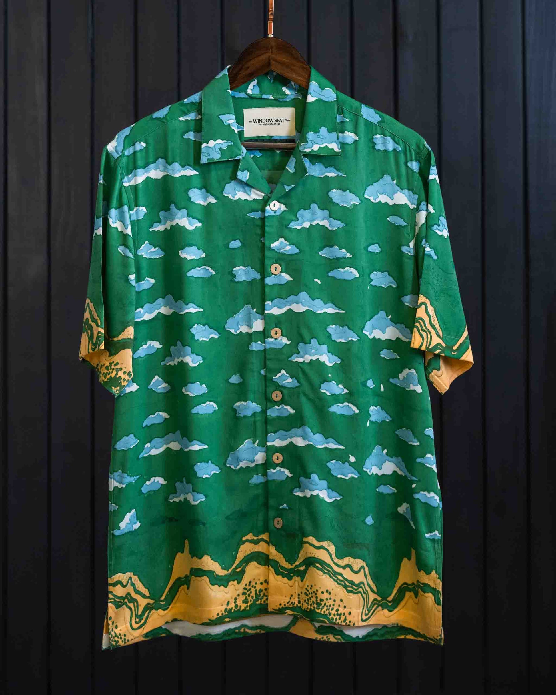 Tangerine Tide Shirt - Sateen Modal | Camp Collar | Short Sleeves