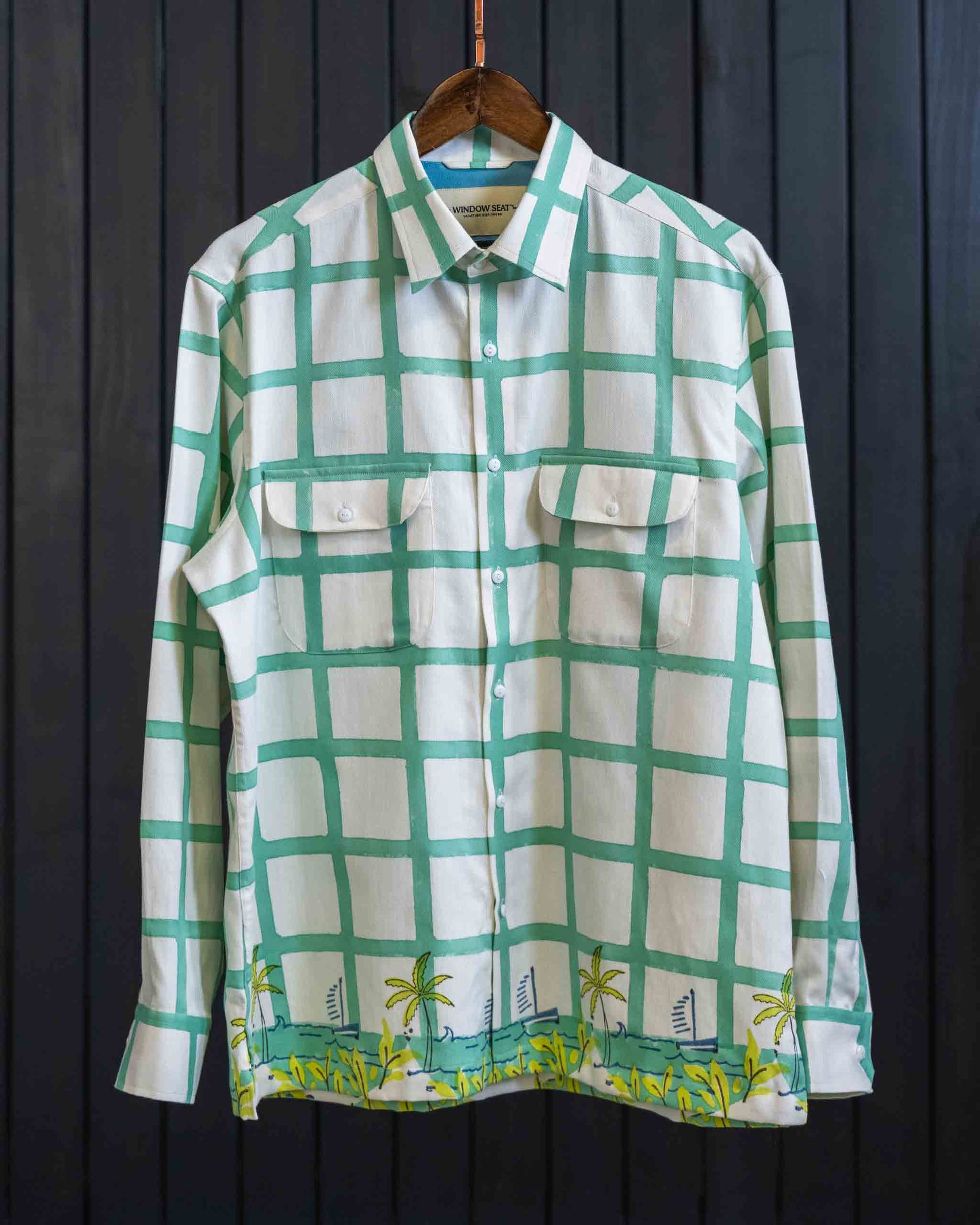 Coastline Shacket - Herringbone | Classic Collar | Long Sleeves